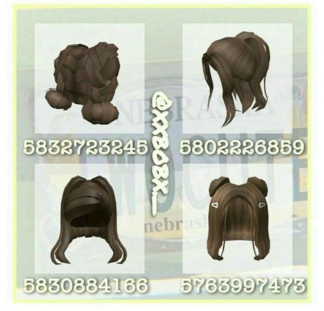 Bloxburg Hair Codes Brown Curly