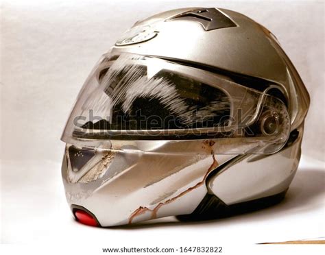Crash Helmet After Motorcycle Accident Stock Photo Edit Now 1647832822