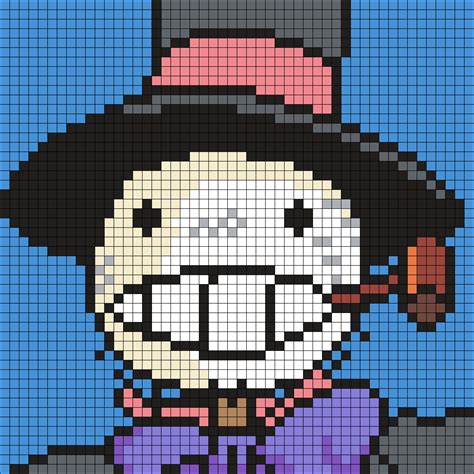 Turnip Head From Howls Moving Castle Perler Bead Pattern Bead
