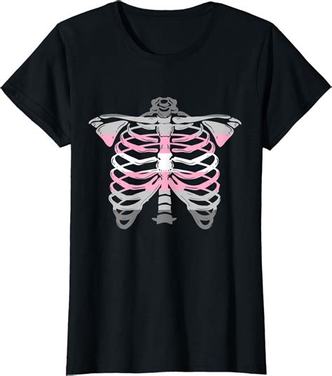 Womens Demigirl Ribcage Demigirl Pride T Shirt Clothing