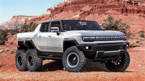 Six Wheeled Gmc Hummer Ev Rendering Was Bound To Be Made