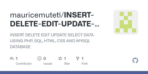 Insert Delete Edit Update Select Data Using Php Sql Html Css And Mysql