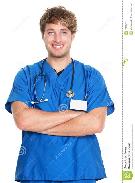 Medical Male Nurse Doctor Stock Image Image Of Doctor Blue 22660279
