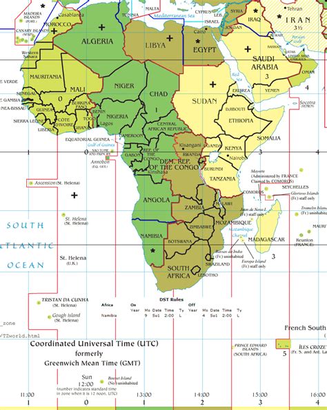 Africa Time Zones •