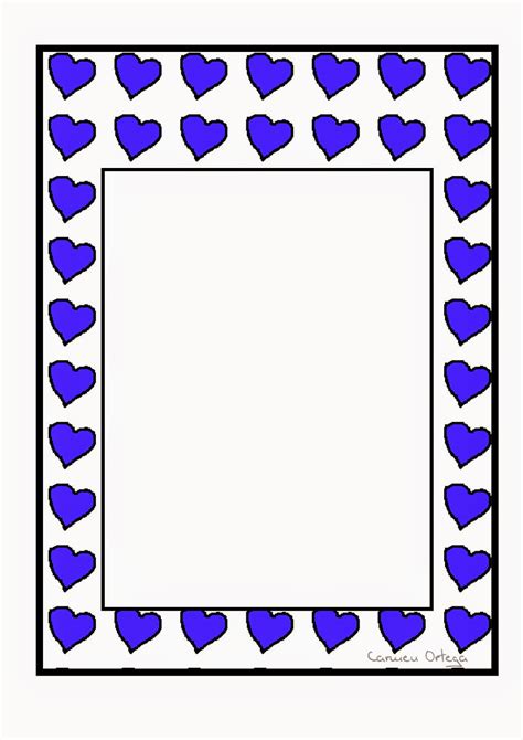 Free Printable Wedding Borders or Frames with Hearts in Neon. | Oh My ...