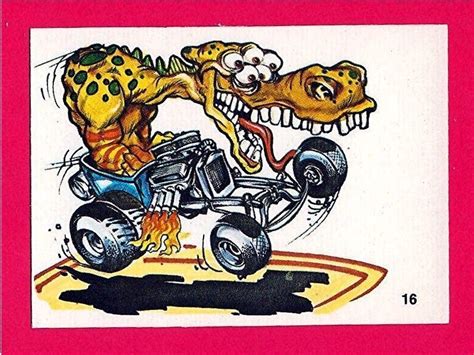 Vintage Donruss Odder Odd Rod 16 Five Eyed Monster Card Sticker Old