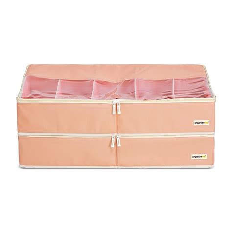Organizeme 2 Pack 12 In W X 4 In H X 18 In D Coral Fabric Collapsible