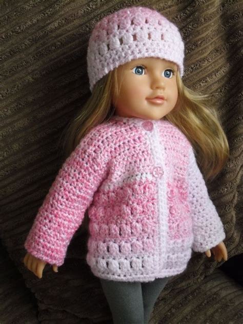 Crochet Pattern For Jacket And Hat For 18 Inch Doll By Petitedolls £2
