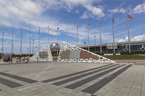 Wall Of Champions On Olympic Square In Sochi Olympic Park Stock