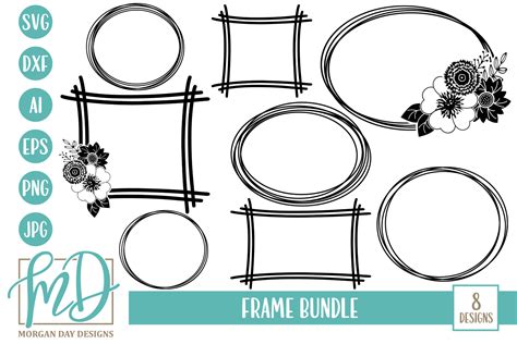 Frame SVG Bundle By Morgan Day Designs | TheHungryJPEG.com