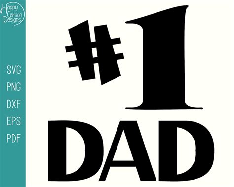 Number 1 Dad Svg Fathers Day Svg Fathers Day Etsy