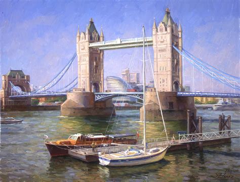 Tower Bridgelondon Painting By Serguei Zlenko Pixels