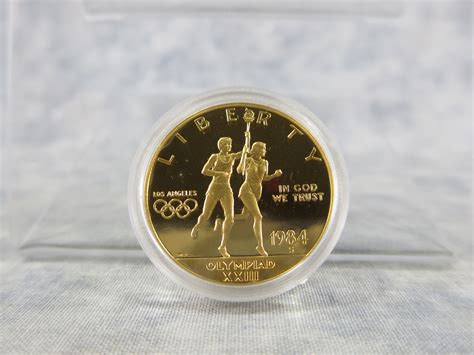 Olympic Gold Eagle Commemorative Proof 10 Coin With Box And Coa Us Mint 1984 S Buyer