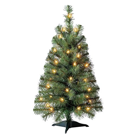 Holiday Time Pre Lit Green Artificial Christmas Tree 24 Clear Lights