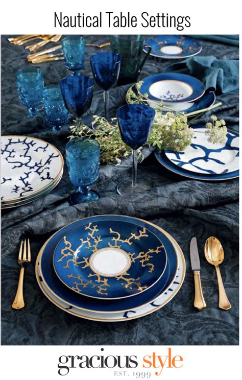 150+ Ways to Set a Nautical Table | Nautical table, Table settings, Luxury table