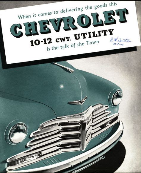 1948 Chev Ute Sales Brochure Car Advertising Australian Ute Old Trucks