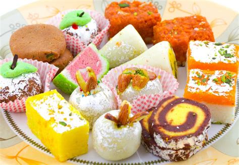 Indian Traditional Mix Sweet Food Or Mix Mithai Stock Image Image Of