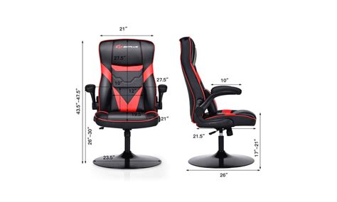 Goplus Rocking Gaming Chair Height Adjustable Swivel Racing Style