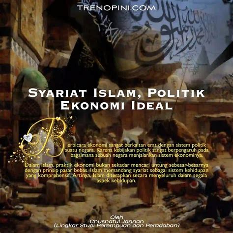 Syariat Islam Politik Ekonomi Ideal Opini Islami