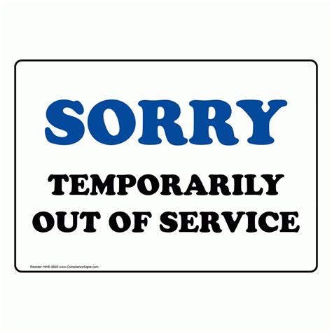 Out Of Service Sign Free Printable Free Templates Printable