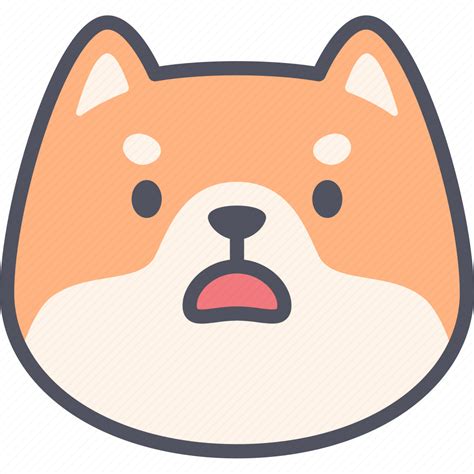 Stunning Dog Emoticon Shiba Inu Emoji Expression Feeling Icon