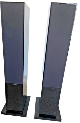 Pair Bowers And Wilkins 704 S2 Floorstanding Speakers In Gloss Black