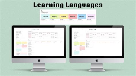 Learning Language Notion Template Notion Learning Template Notion
