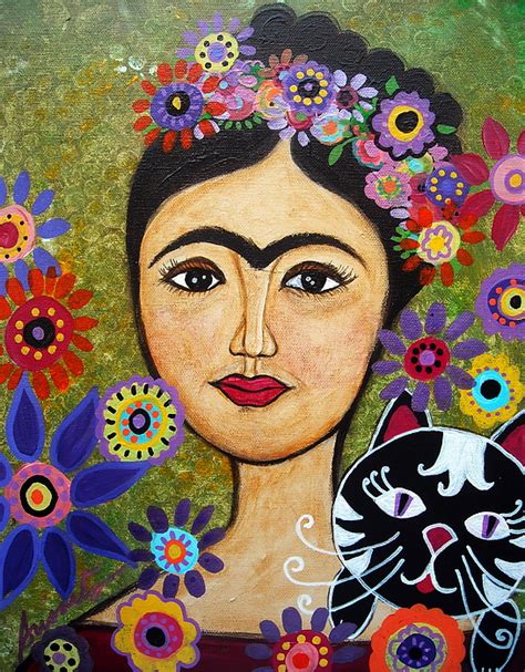 She always implies her sexuality in her paintings. Frida Kahlo And Cat Painting by Pristine Cartera Turkus