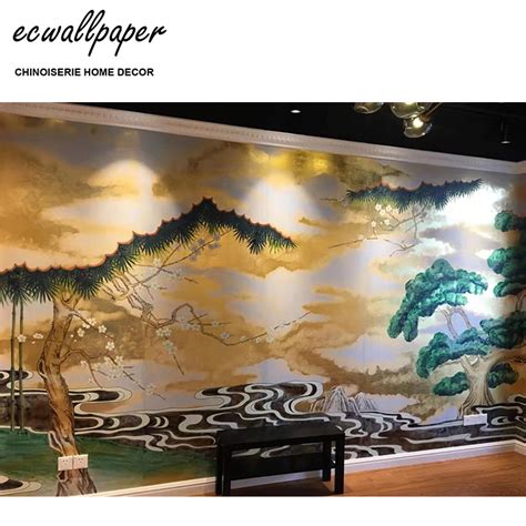 Chinoiserie Mural Chinoiserie Panels Hand Painted Wallpapers On