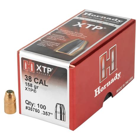 Hornady Traditional Pistol Bullets Cal 38 357 158gr XTP Hornady