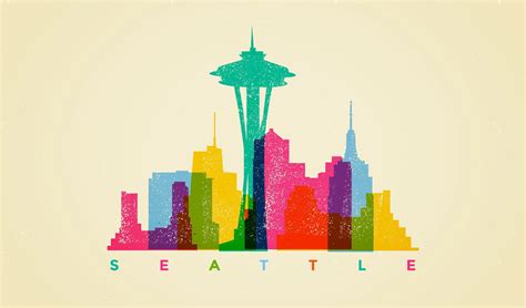 Seattle Skyline Illustration Vector Download