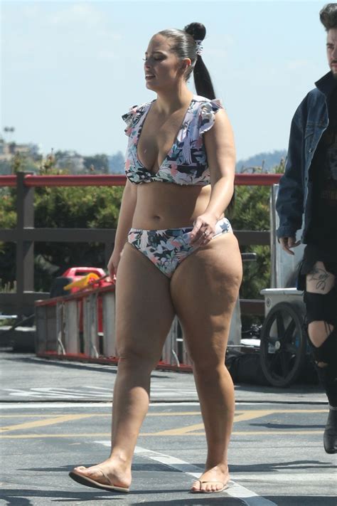 Ashley Graham In A Floral Bikini Photoshoot In Los