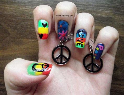 20 Happy Hippie Nail Designs To Boost Your Inner Soul Naildesigncode