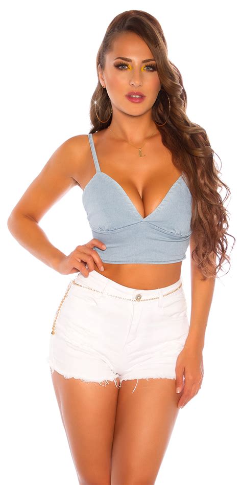 Sexy Crop Top With Deep V Neckline Straptop Tops Young Fashion Fashion Wholesale