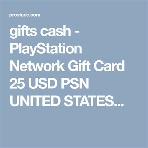 Check spelling or type a new query. gifts cash - PlayStation Network Gift Card 25 USD PSN ...