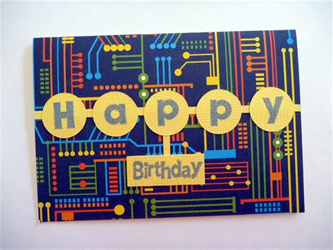 Birthdays are never complete until you've sent happy birthday wishes to a friend or to any other birthday gal or boy! Male Happy Birthday card - computer technology | Vicki G ...
