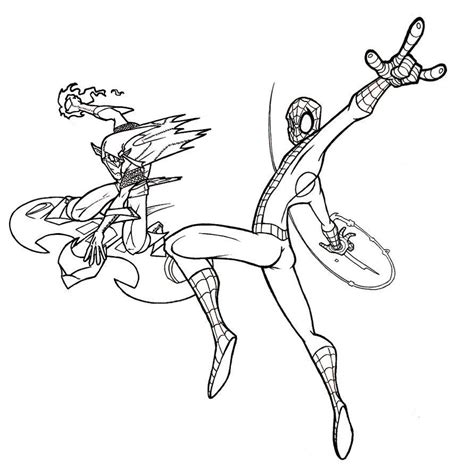 Spiderman Green Goblin Coloring Pages - Coloring Home