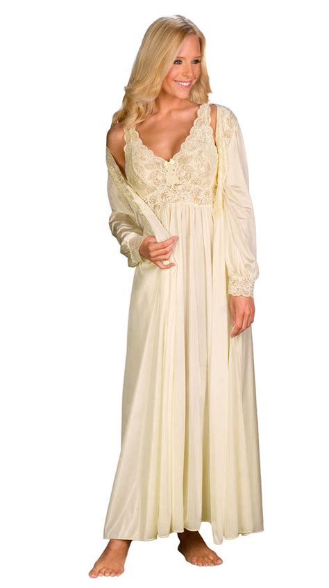 Shadowline Long Lace Bodice Nightgown Indulge Boutique