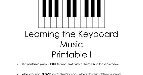 Learning the Keyboard Music Printable 1.pdf | Piano ...