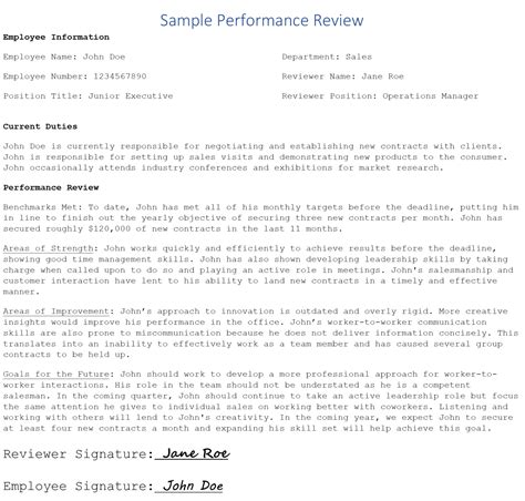 Performance Review Sample Write Powerful Performance Reviews