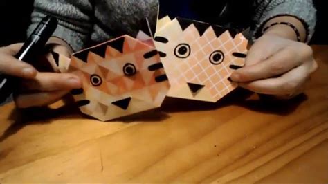 Activitée manuelle Origami tête de tigre YouTube