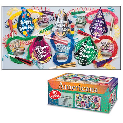 Americana New Years Eve Party Kit For 10 People