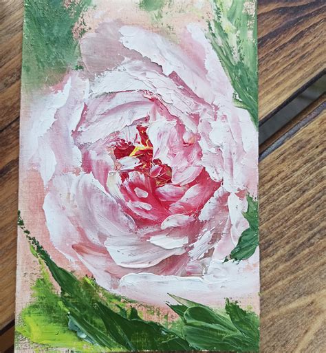 Peony Painting Original White Peony Neutral Oil Painting T Etsy