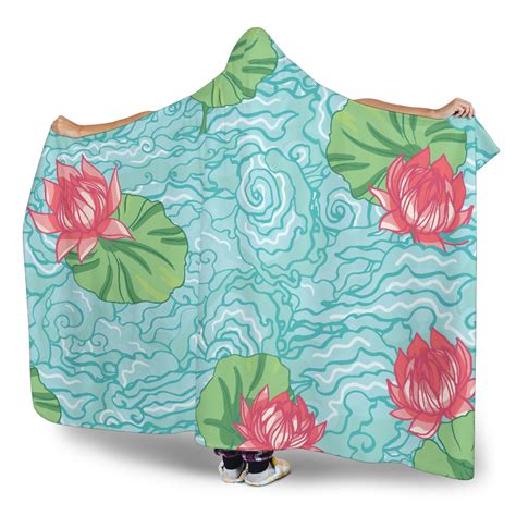 Lotus Hooded Blanket Uscoolprint
