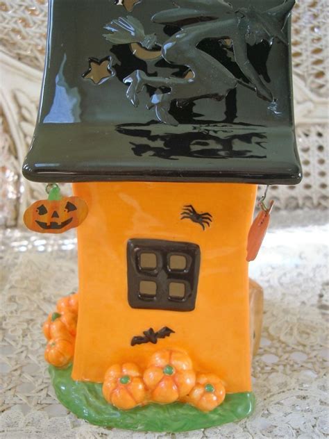 Hallmark Halloween Ceramic Haunted House Tealight Votive Holder