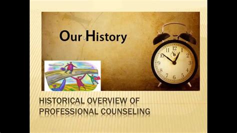 Historical Overview Of Professional Counseling Youtube