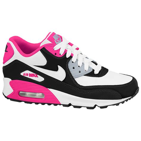 Nike Air Max 90 Girls Grade School Running Shoes Whiteblack