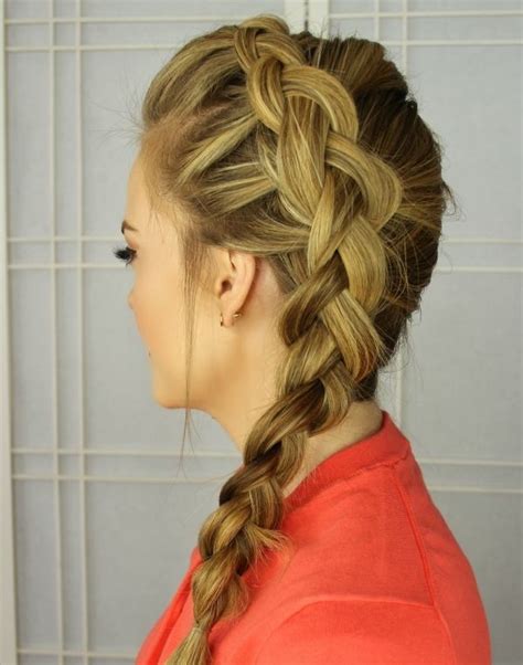 Some locks are braided tightly and left together with the other hair, with the hair ends tied with a hair band. 50 Cute Braided Hairstyles for Long Hair