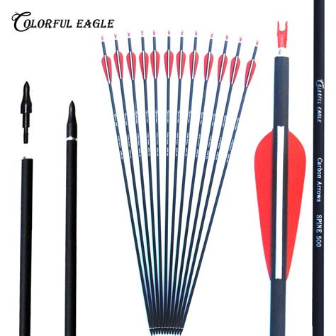 2021 New Spine 500 Carbon Arrow With Replaceable Arrowhead 283031