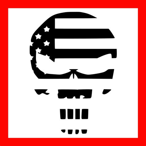 Punisher Skull Svg American Flag Svg Punisher Skull Dxf Etsy